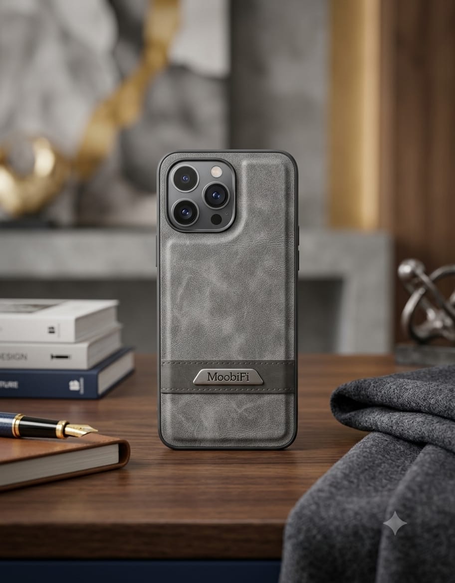 MoobiFi Leather Phone Case (with Hand Strap / Kickstand) - Elite Phones