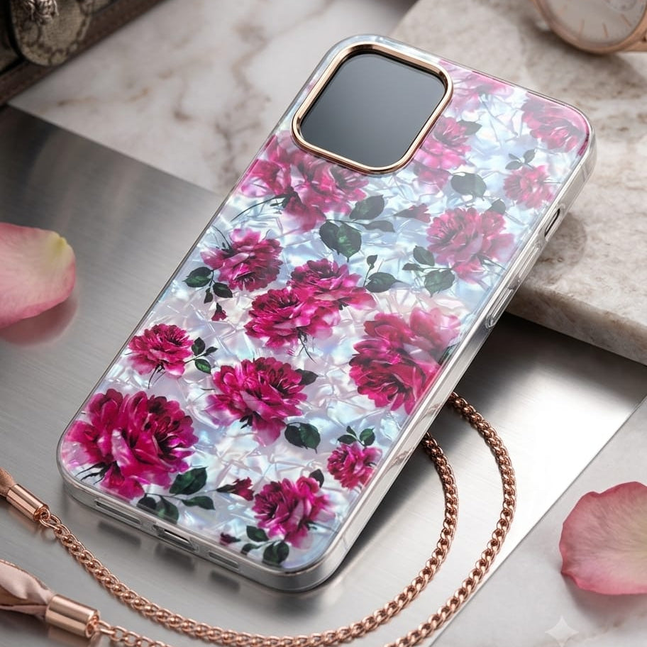 Mother of Pearl Pressed Flower Phone Case - Elite Phones