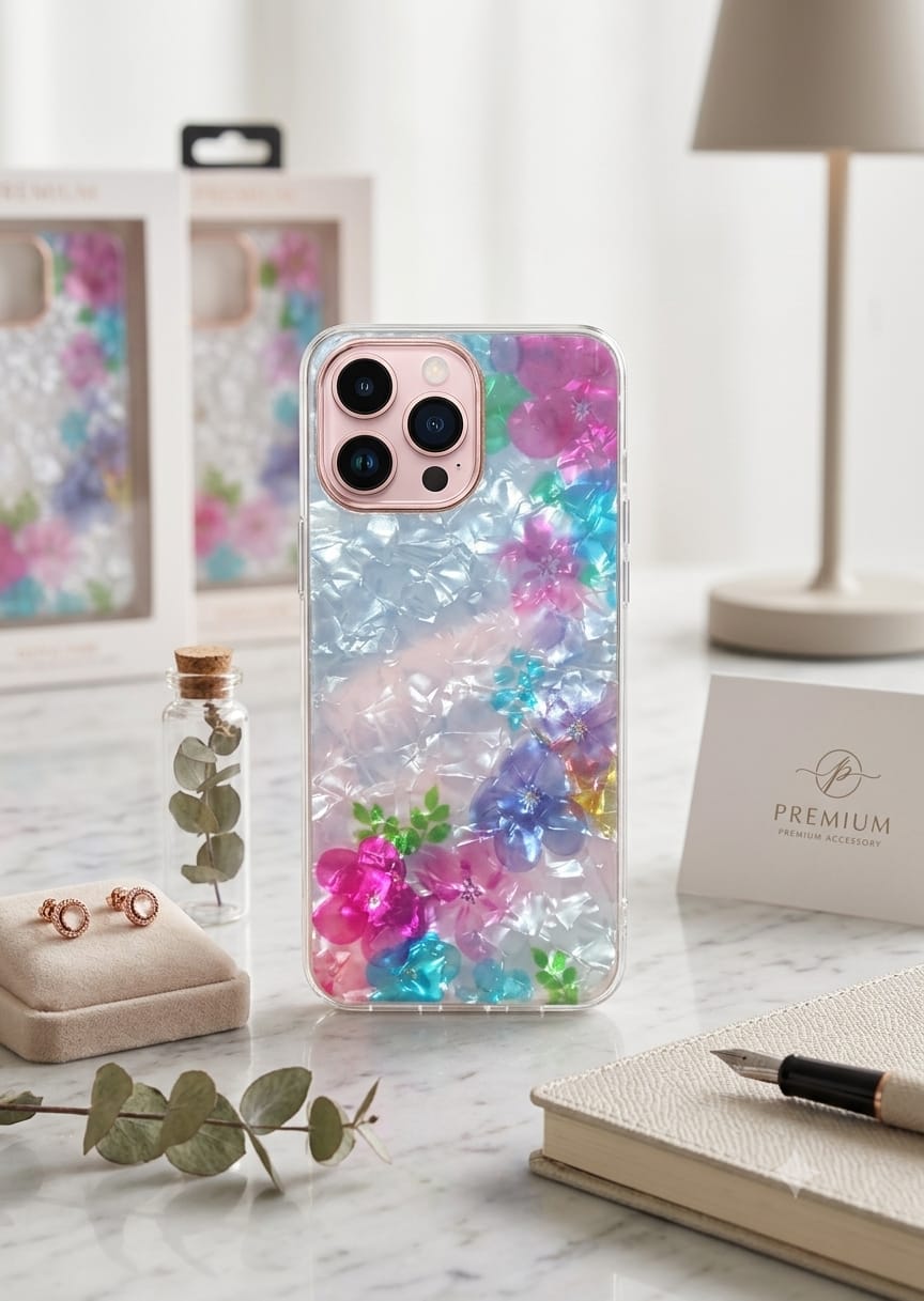 Mother of Pearl Pressed Flower Phone Case - Elite Phones