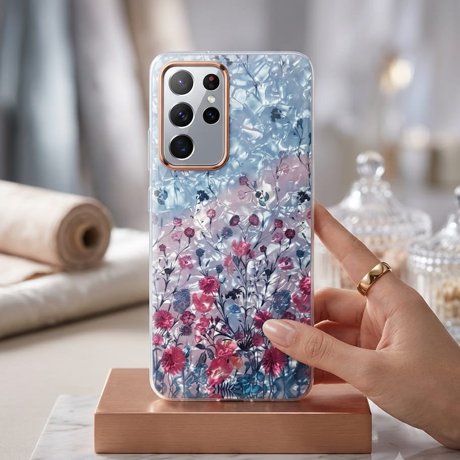 Mother of Pearl Pressed Flower Phone Case - Elite Phones