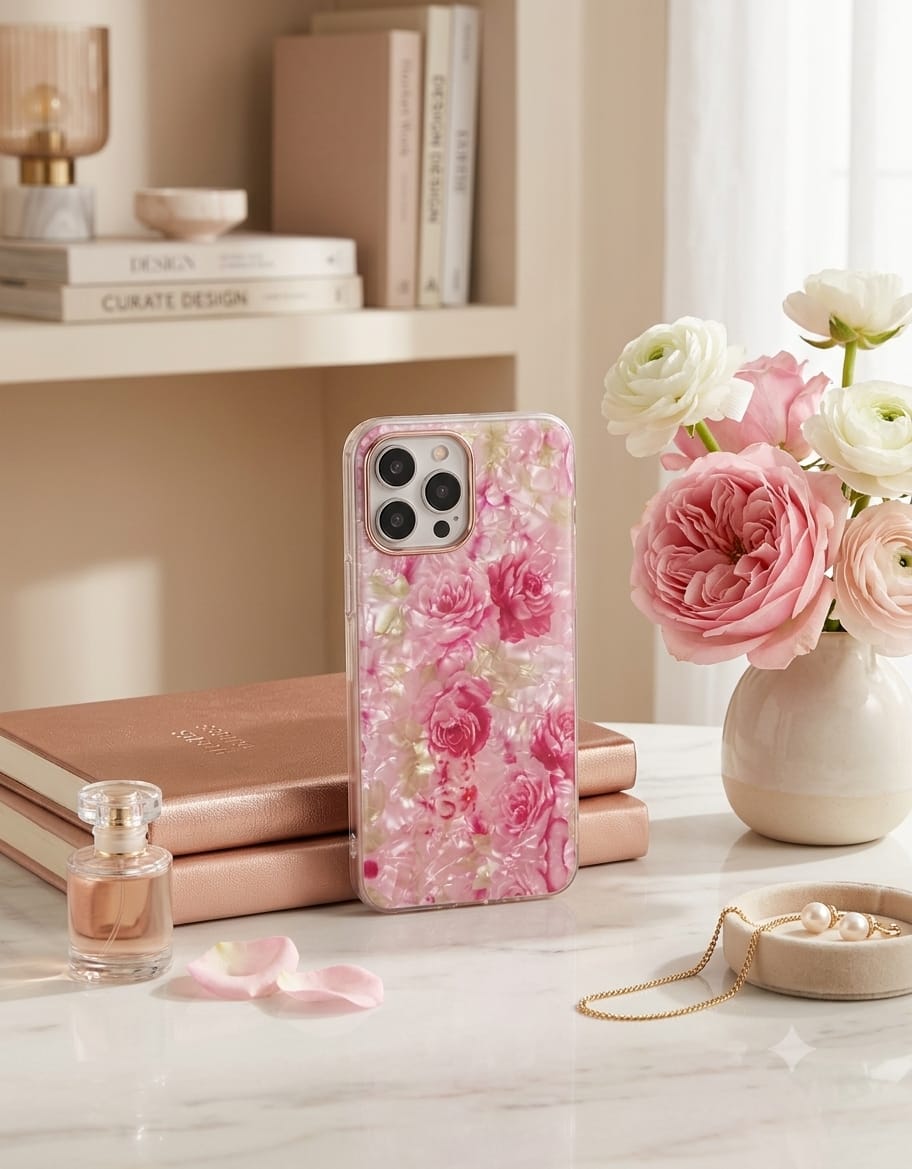 Mother of Pearl Pressed Flower Phone Case - Elite Phones