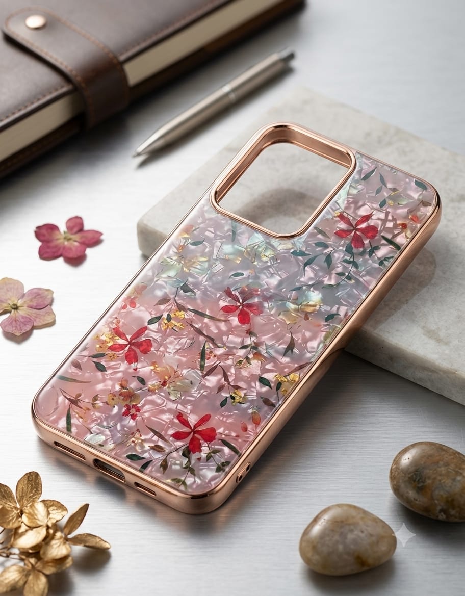 Mother of Pearl Pressed Flower Phone Case - Elite Phones