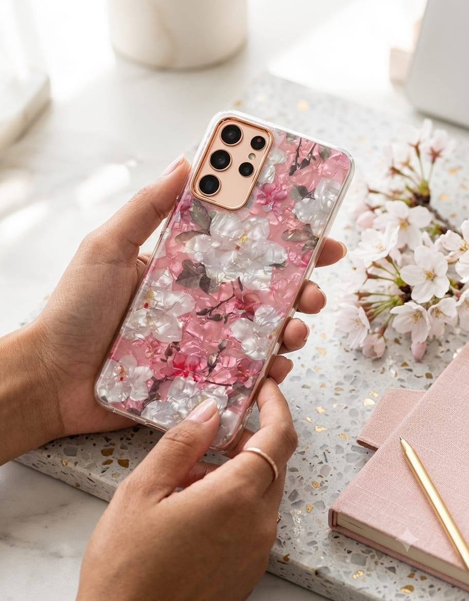 Mother of Pearl Pressed Flower Phone Case - Elite Phones