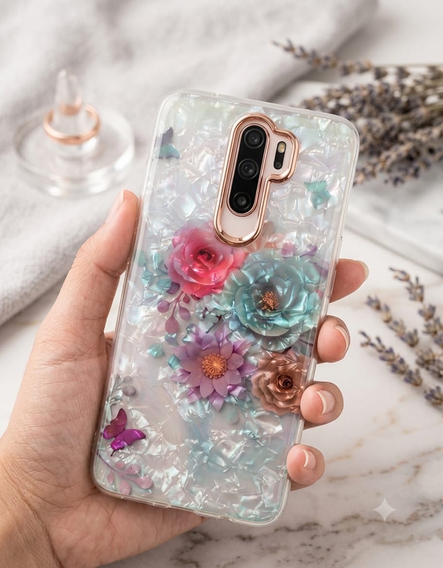 Mother of Pearl Pressed Flower Phone Case - Elite Phones