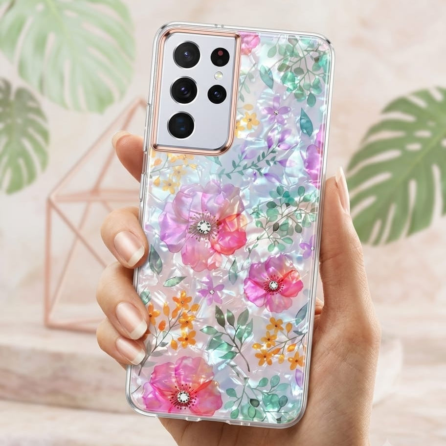 Mother of Pearl Pressed Flower Phone Case - Elite Phones