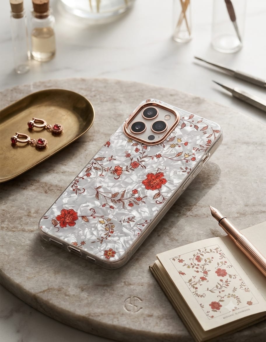 Mother of Pearl Pressed Flower Phone Case - Elite Phones