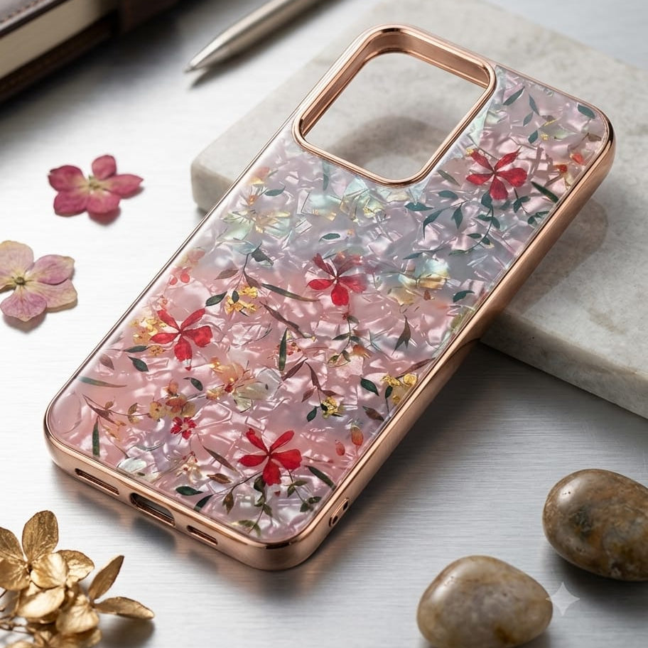 Mother of Pearl Pressed Flower Phone Case - Elite Phones