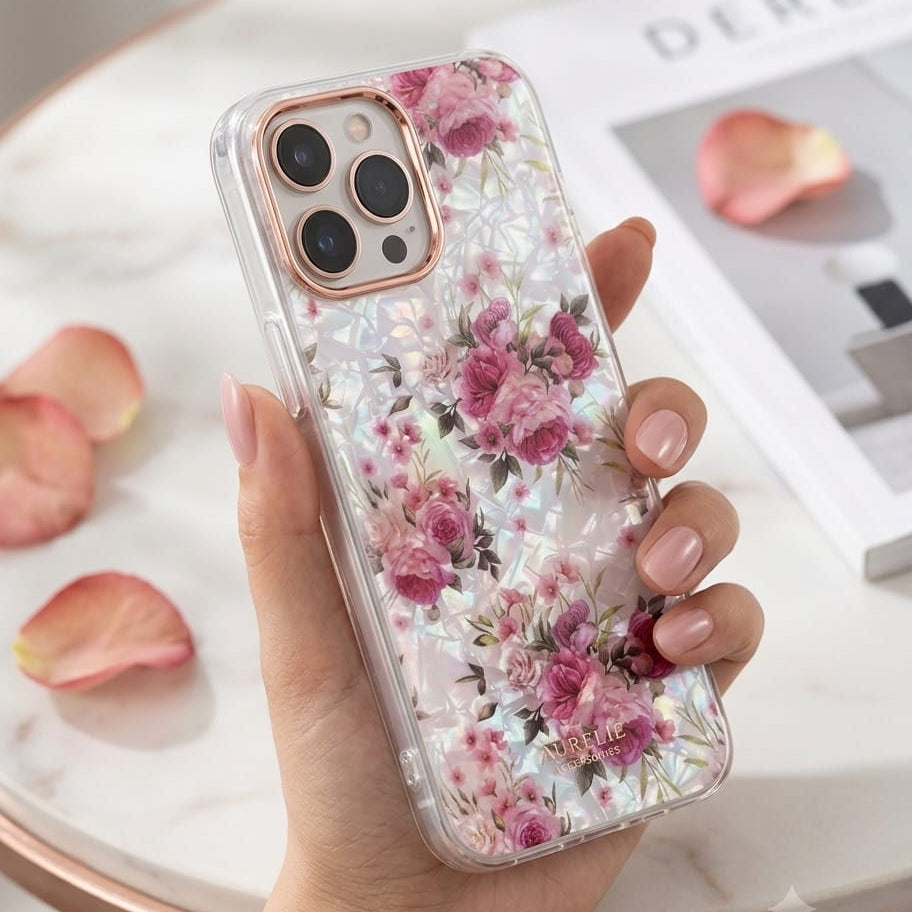 Mother of Pearl Pressed Flower Phone Case - Elite Phones
