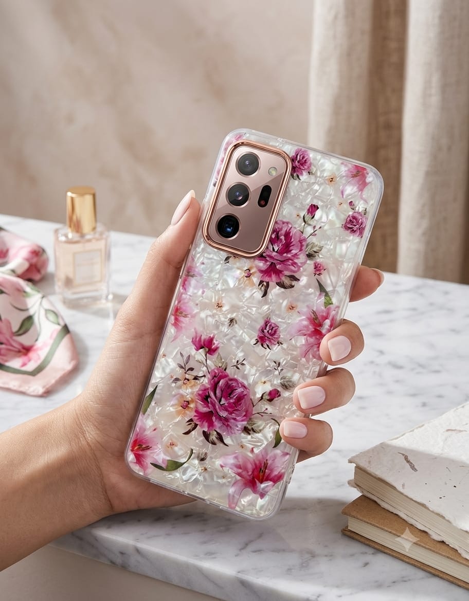 Mother of Pearl Pressed Flower Phone Case - Elite Phones