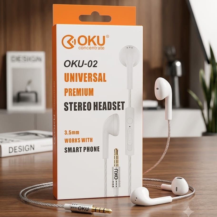 OKU OKU-02 Universal Premium Stereo Headset - Elite Phones
