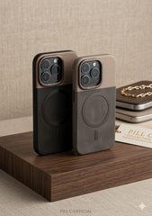 PILL C MagSafe Leather Case with Horizontal Stripes - Elite Phones