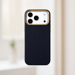 Premium Dark Gray Matte Case with Electroplated Gold Camera Frame - Elite Phones