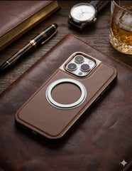 Premium Leather Case with Magnetic Ring - Elite Phones