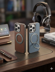 Premium Leather Case with Magnetic Ring - Elite Phones