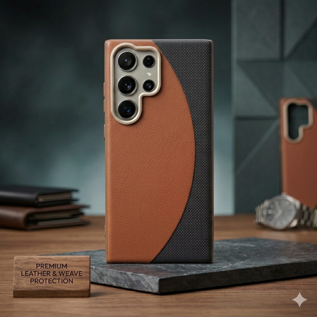 Premium Leather & Fabric Weave Hybrid Case - Elite Phones
