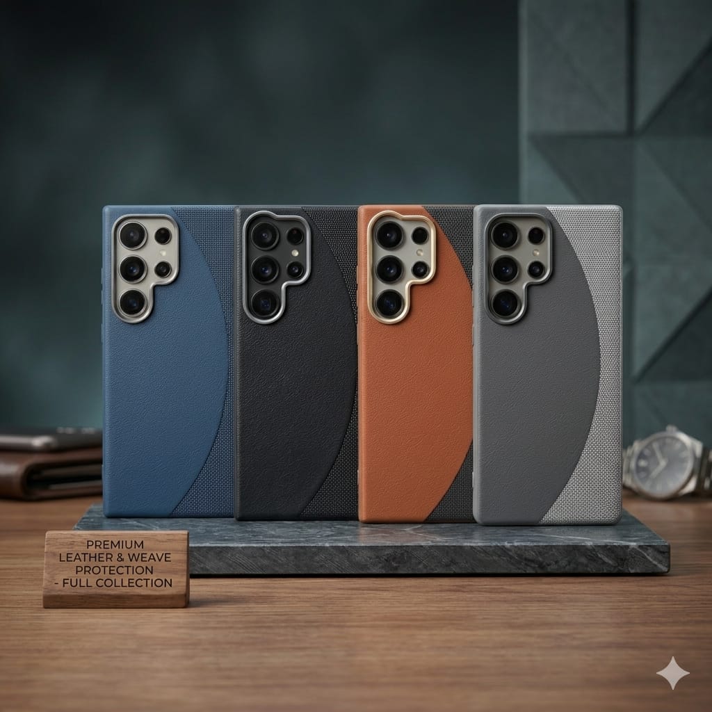 Premium Leather & Fabric Weave Hybrid Case - Elite Phones