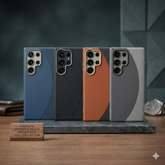 Premium Leather & Fabric Weave Hybrid Case - Elite Phones