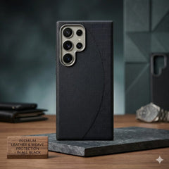 Premium Leather & Fabric Weave Hybrid Case - Elite Phones
