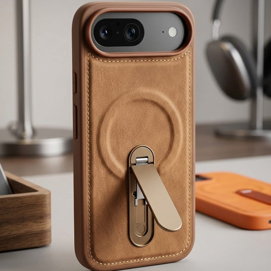 Premium Leatherette Series Magnetic Kickstand Case - Elite Phones