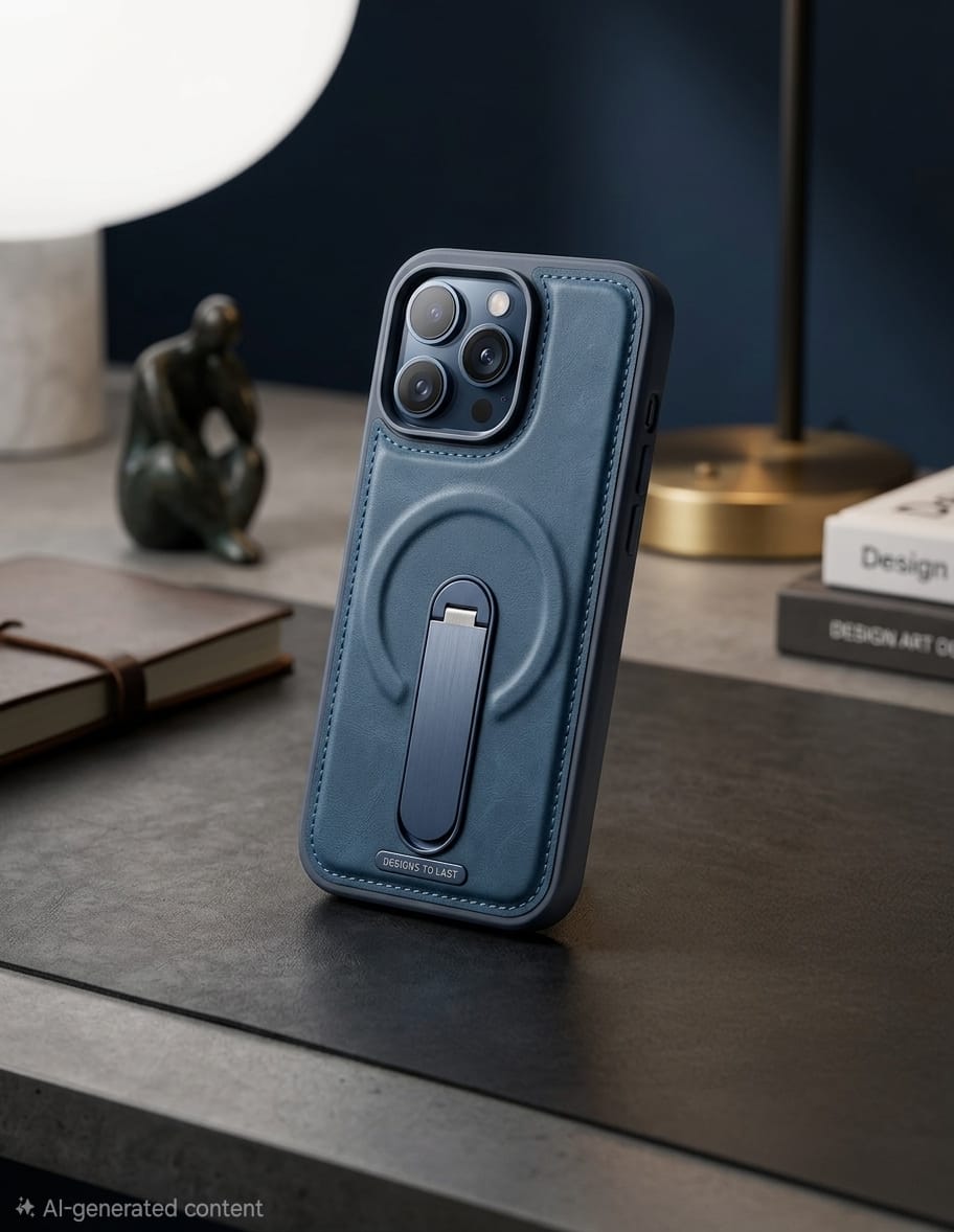 Premium Leatherette Series Magnetic Kickstand Case - Elite Phones
