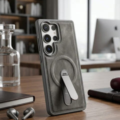 Premium Leatherette Series Magnetic Kickstand Case - Elite Phones