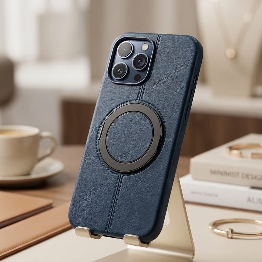 Premium Magnetic Leather Case with MagSafe Compatibility - Elite Phones