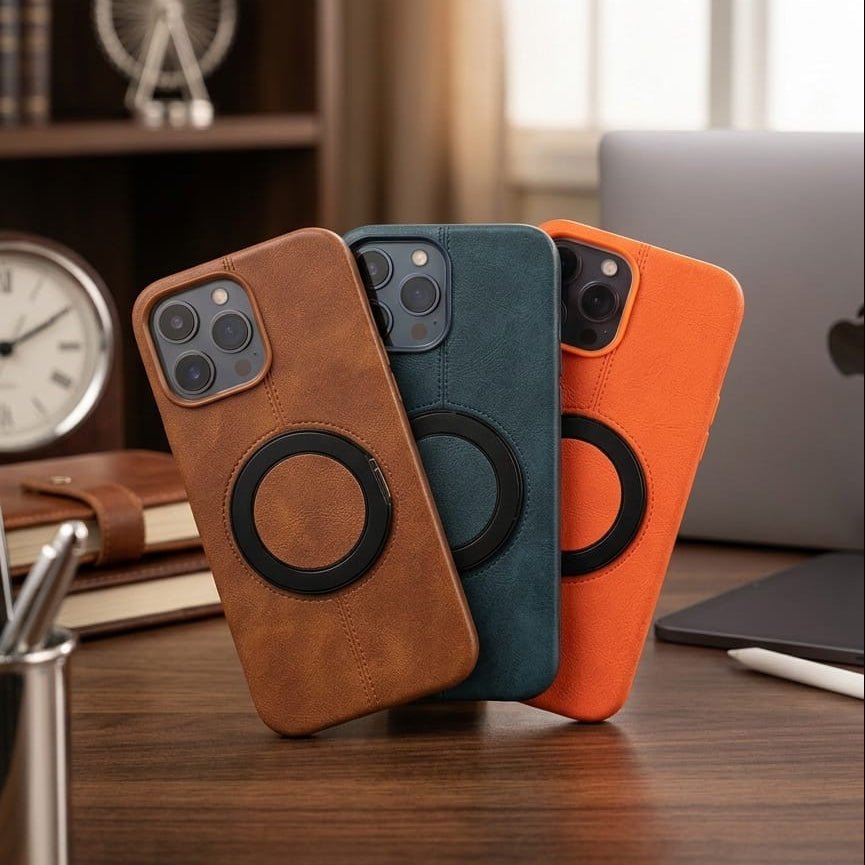 Premium Magnetic Leather Case with MagSafe Compatibility - Elite Phones