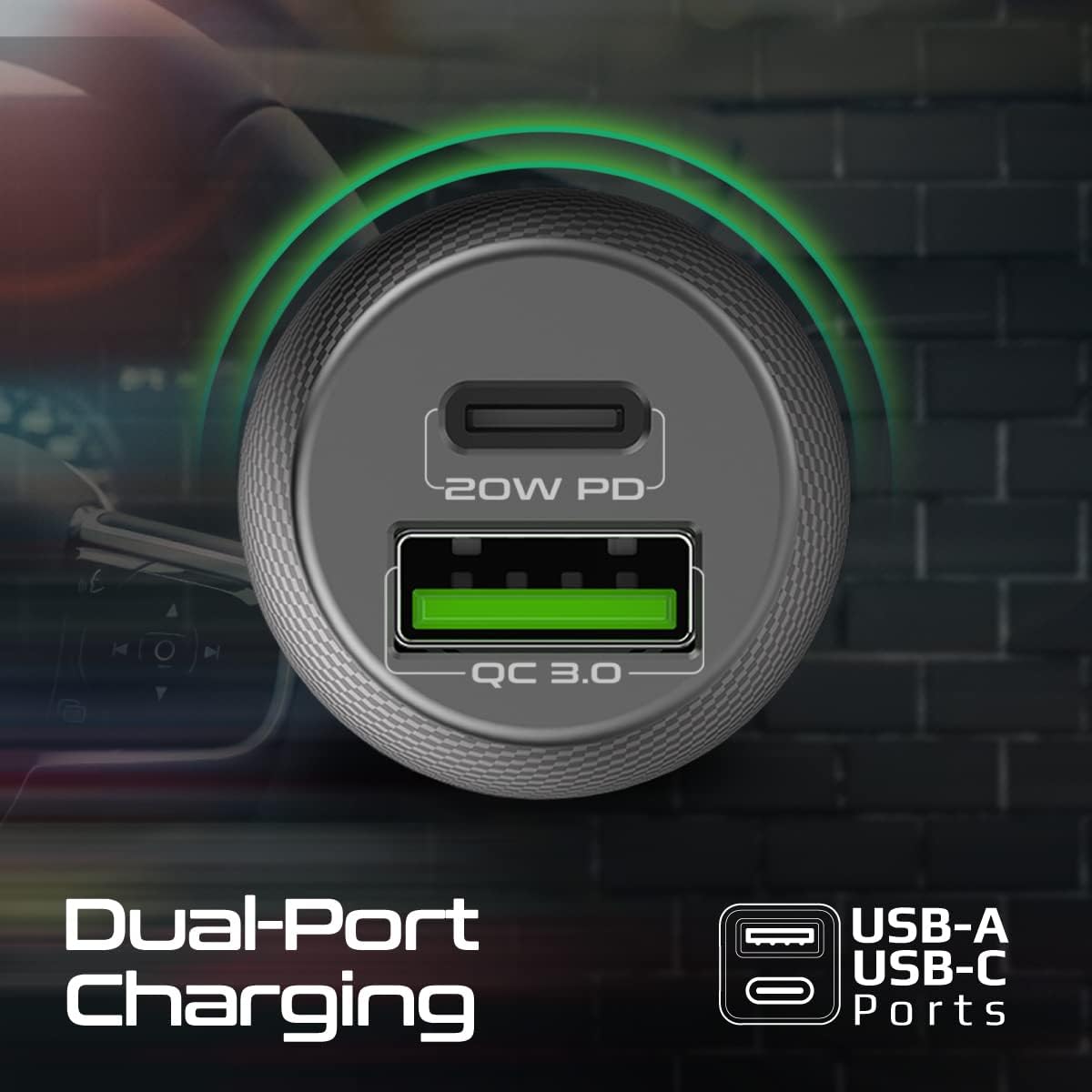 Promate 20W Quik Charging Mini Car Charger - Elite Phones