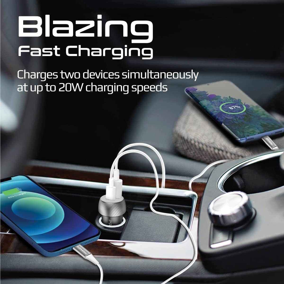 Promate 20W Quik Charging Mini Car Charger - Elite Phones