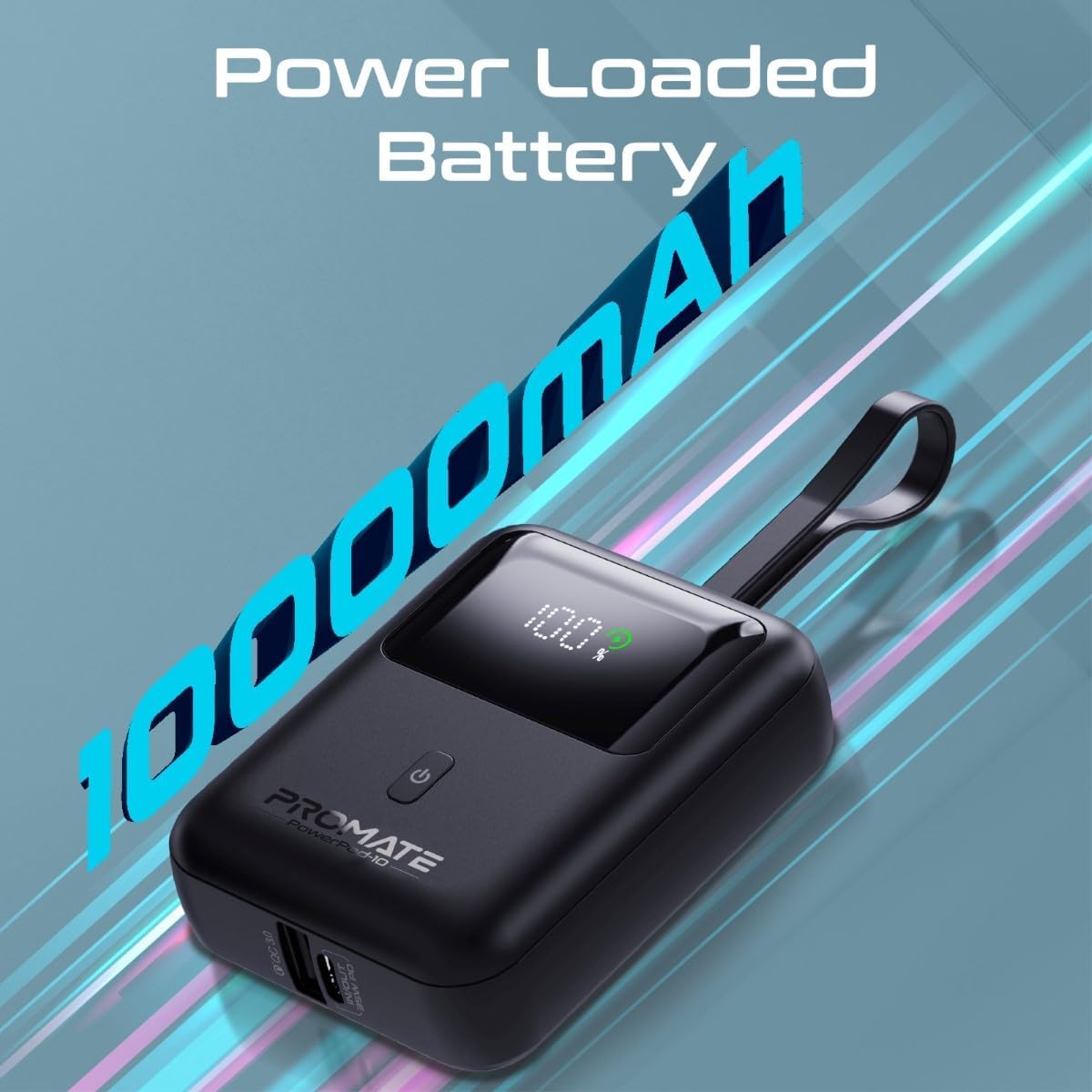 Promate 35W Ultra Compact SuperSpeed Power Bank Built - In USB - C 10000 mAh - Elite Phones
