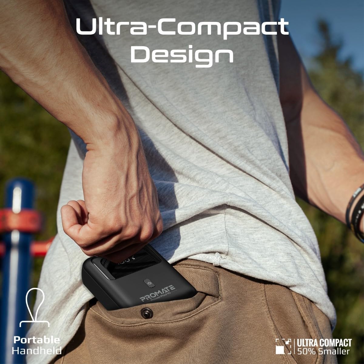 Promate 35W Ultra Compact SuperSpeed Power Bank Built - In USB - C 10000 mAh - Elite Phones