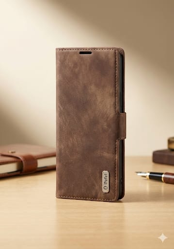 Retro Matte Leather Wallet Flip Case - Elite Phones