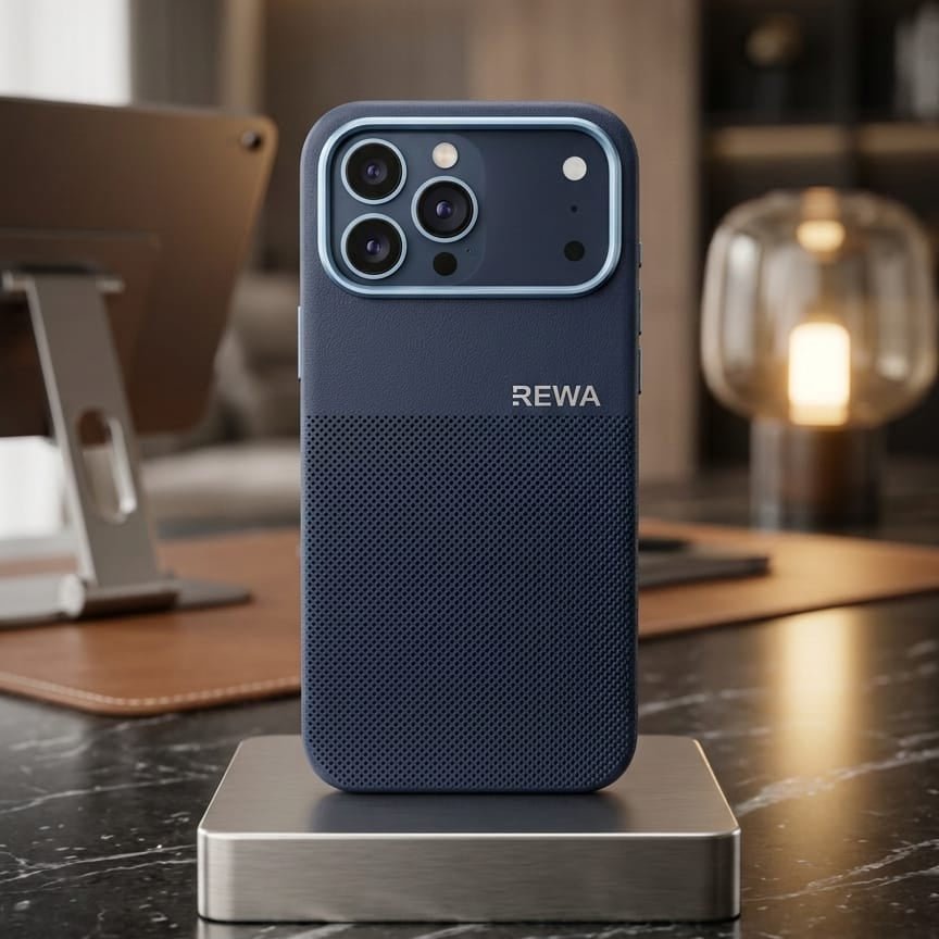 REWA Hybrid Dual - Texture Leather & Fabric Case - Elite Phones
