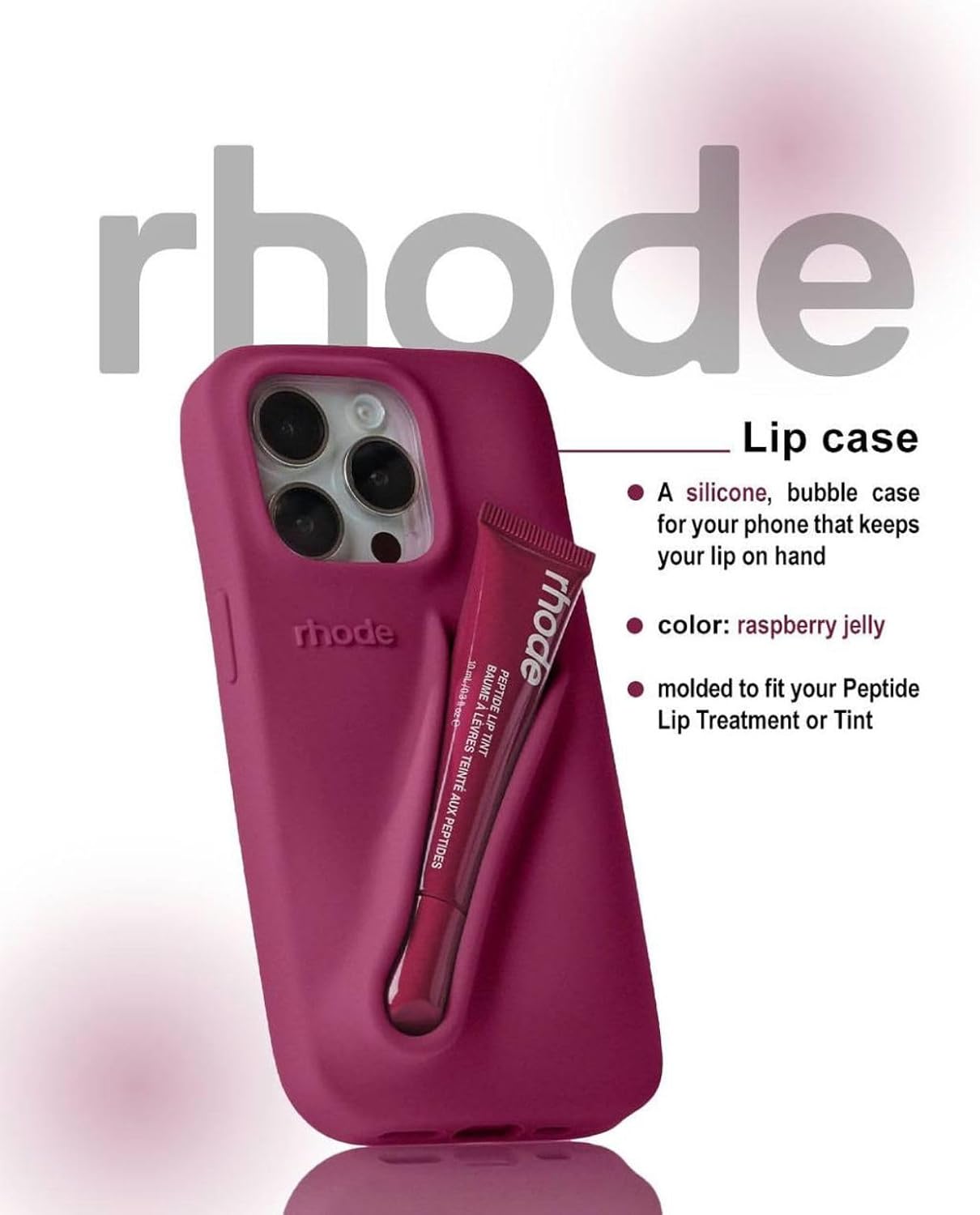 Rhode Rubber Case With Lip Stick - Elite Phones
