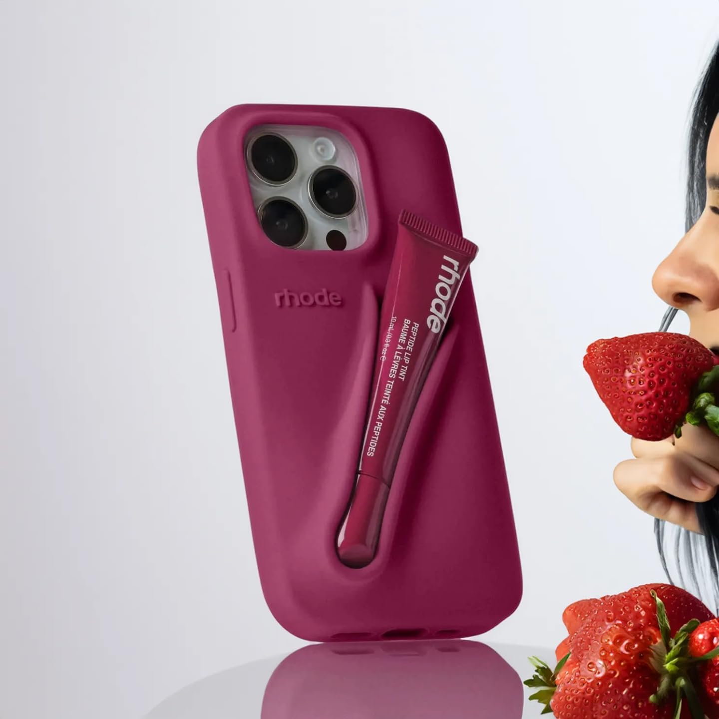 Rhode Rubber Case With Lip Stick - Elite Phones