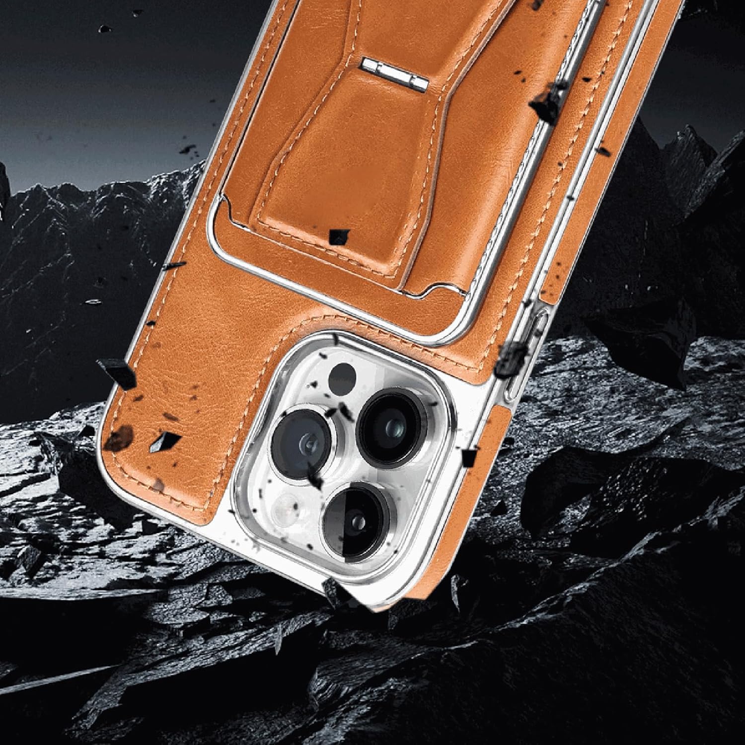 RimbMax Leather With Apple Logo Hole&Wallet With Stand Magsafe - Elite Phones