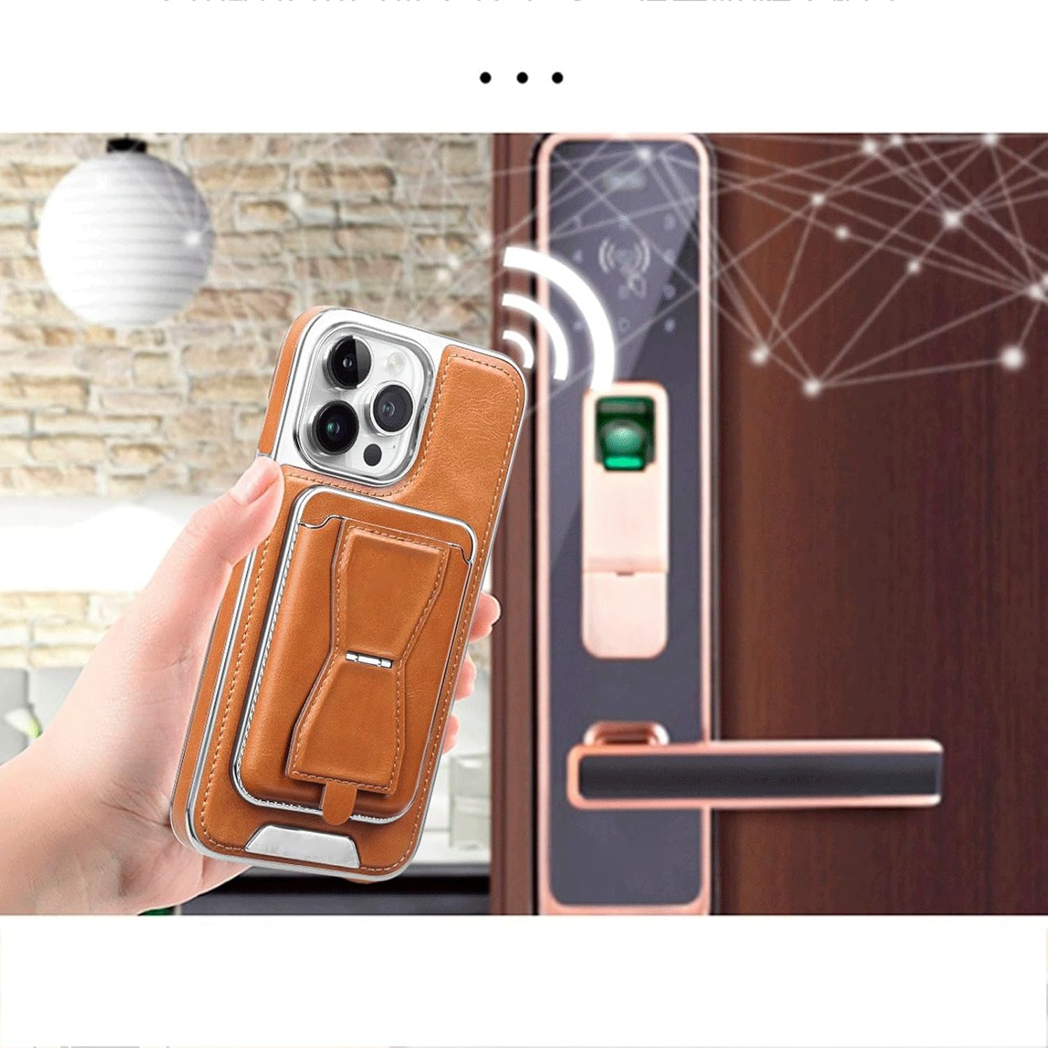 RimbMax Leather With Apple Logo Hole&Wallet With Stand Magsafe - Elite Phones