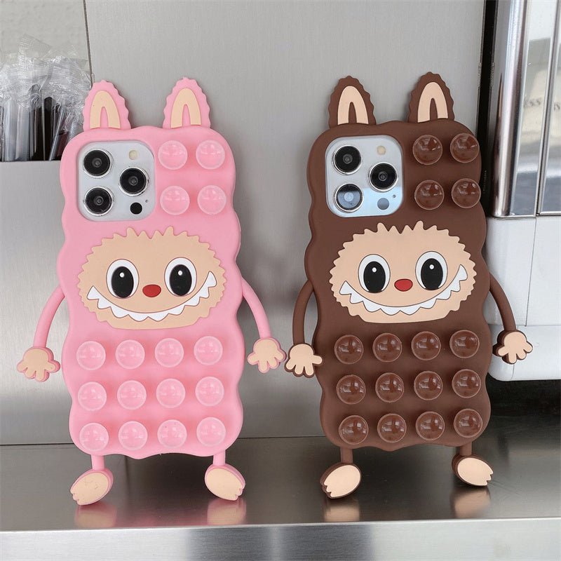 Rubber Funny Cartoon Character - Labubu with Suction Cups - Elite Phones