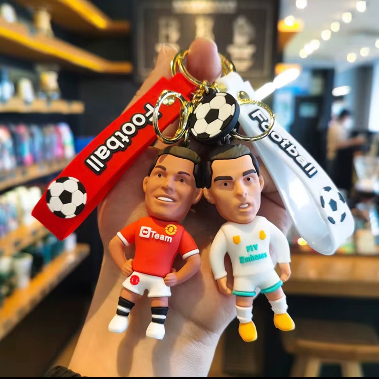 Rubber Keychain Football Ronaldo Madrid - Elite Phones
