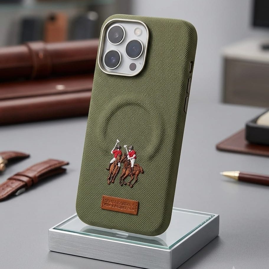 Santa Barbara Polo & Racquet Club Embroidered Canvas/Fabric Series Case with MagSafe - Elite Phones