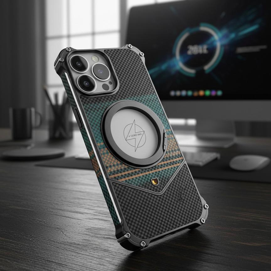Stealth Shield Magnetic Kickstand Case - Carbon Fiber Edition - Elite Phones