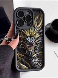 Stylish Thickened Anti - Fall Dragon Printed Mobile Phone Protective Case - Elite Phones
