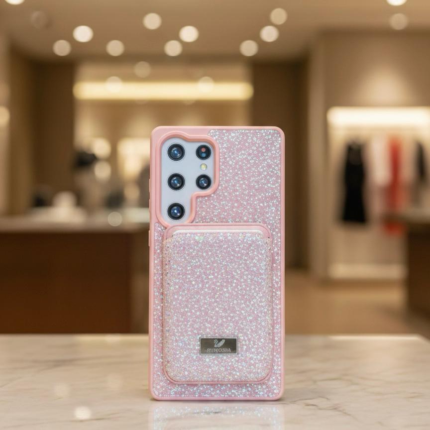 Swarovski Crystal Smartphone Case with Integrated Card Holder - Elite Phones