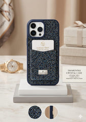 Swarovski Crystal Smartphone Case with Integrated Card Holder - Elite Phones