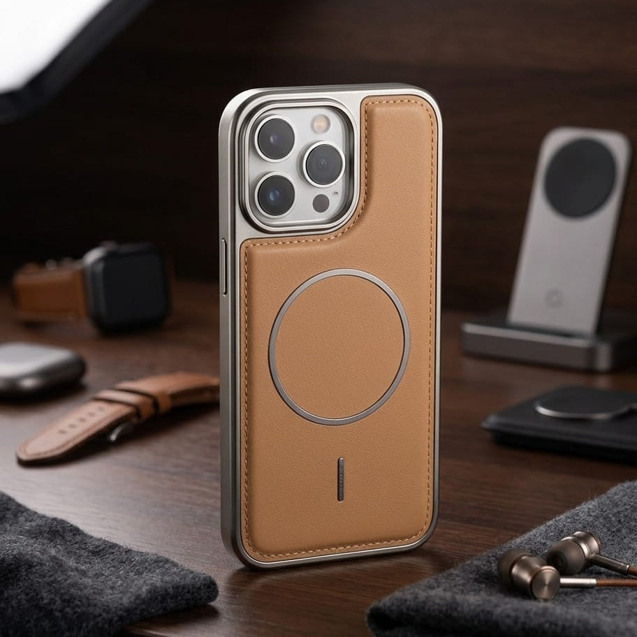 The Heritage Series: Premium MagSafe Leather Case - Elite Phones