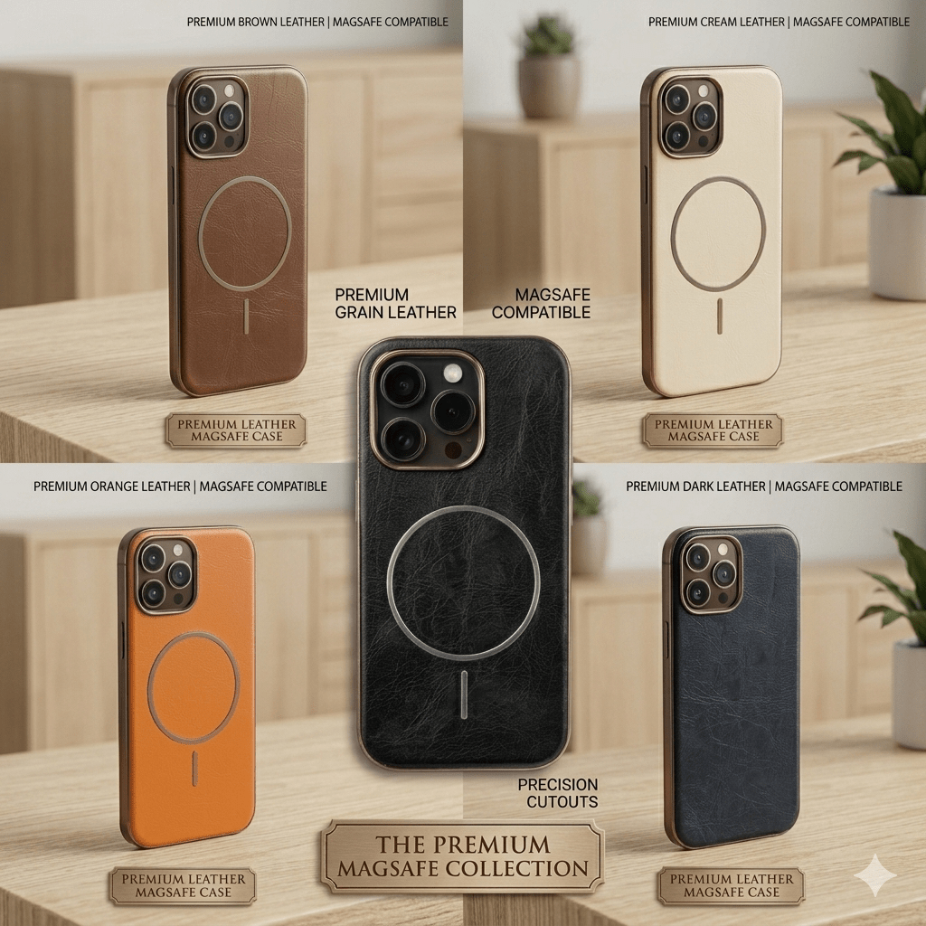The Heritage Series: Premium MagSafe Leather Case - Elite Phones