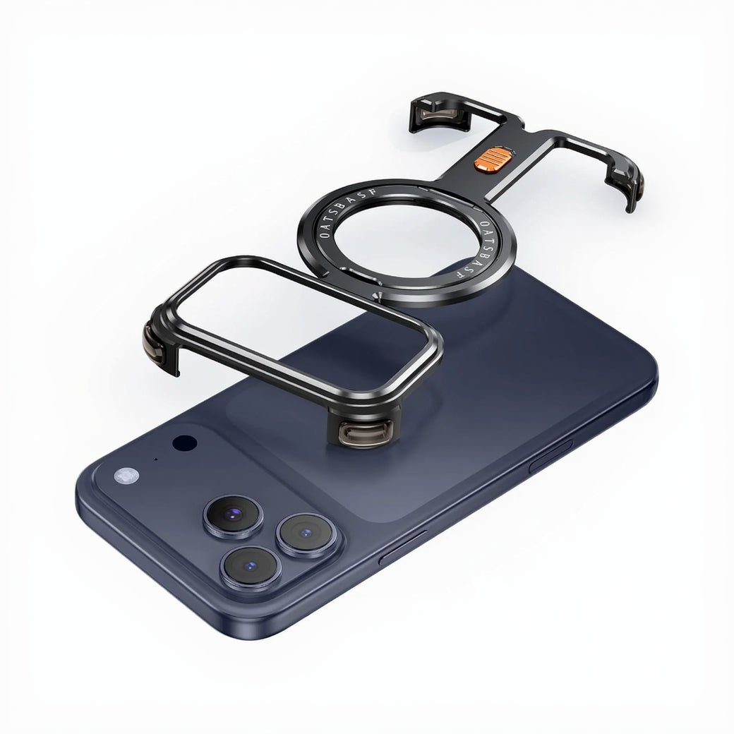 Title: OATSBASF Bumper Metal Phone Case – Ultra-Slim Frameless Design with MagSafe Compatibility - Elite Phones