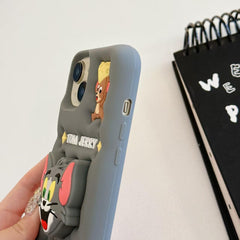 Tom & Jerry Silicon Mobile Case With Stand - Elite Phones