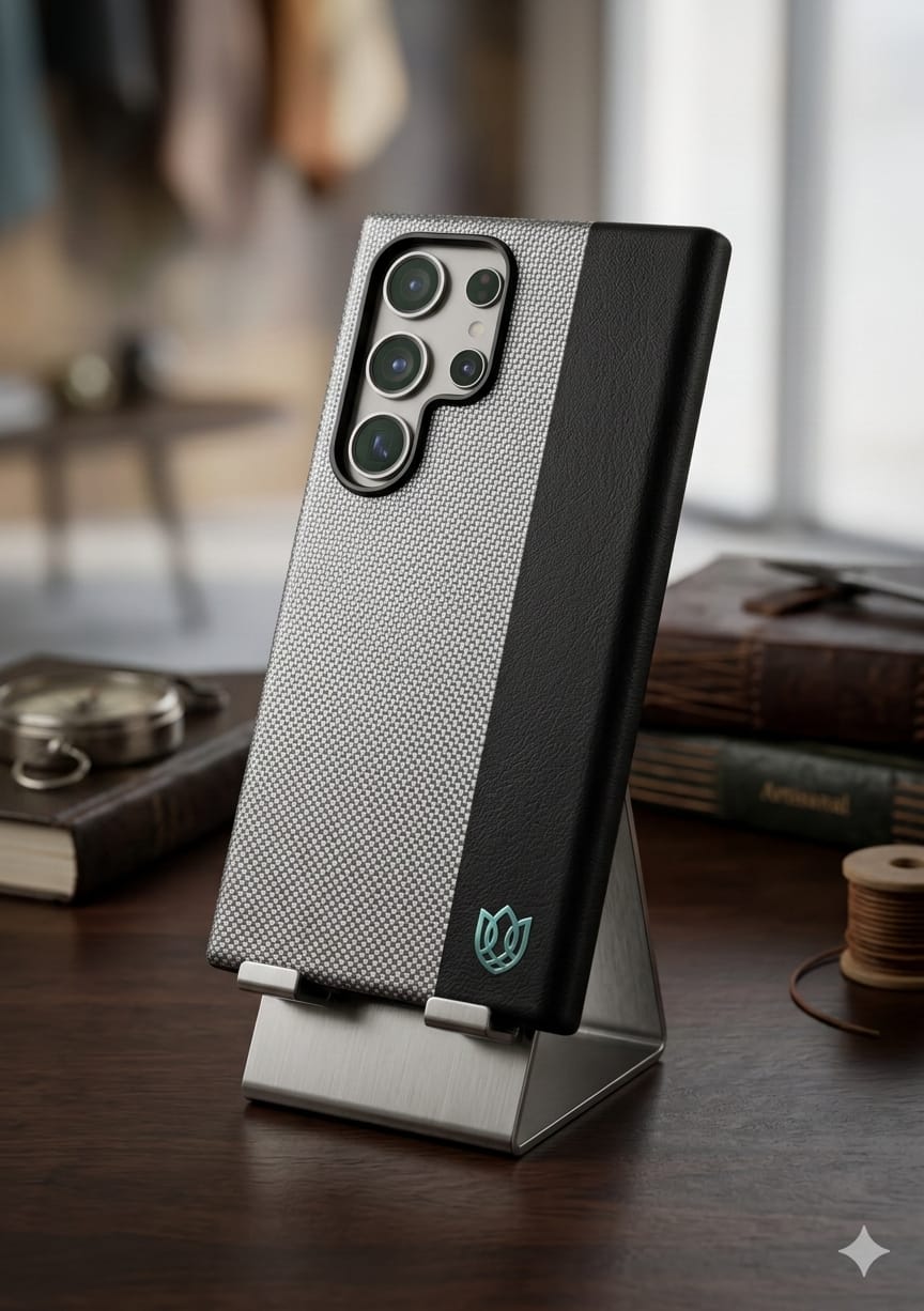 Tulip Luxury Hybrid Fabric & Leather Case - Elite Phones