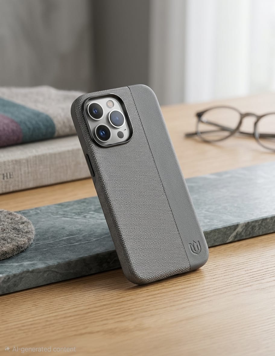 Tulip Luxury Hybrid Fabric & Leather Case - Elite Phones